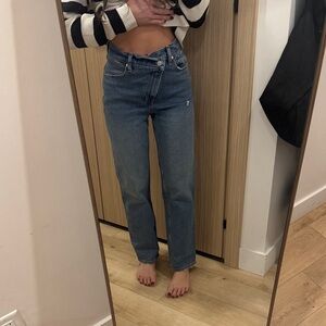 Abercrombie & Fitch Women's Straight Leg Blue Jeans